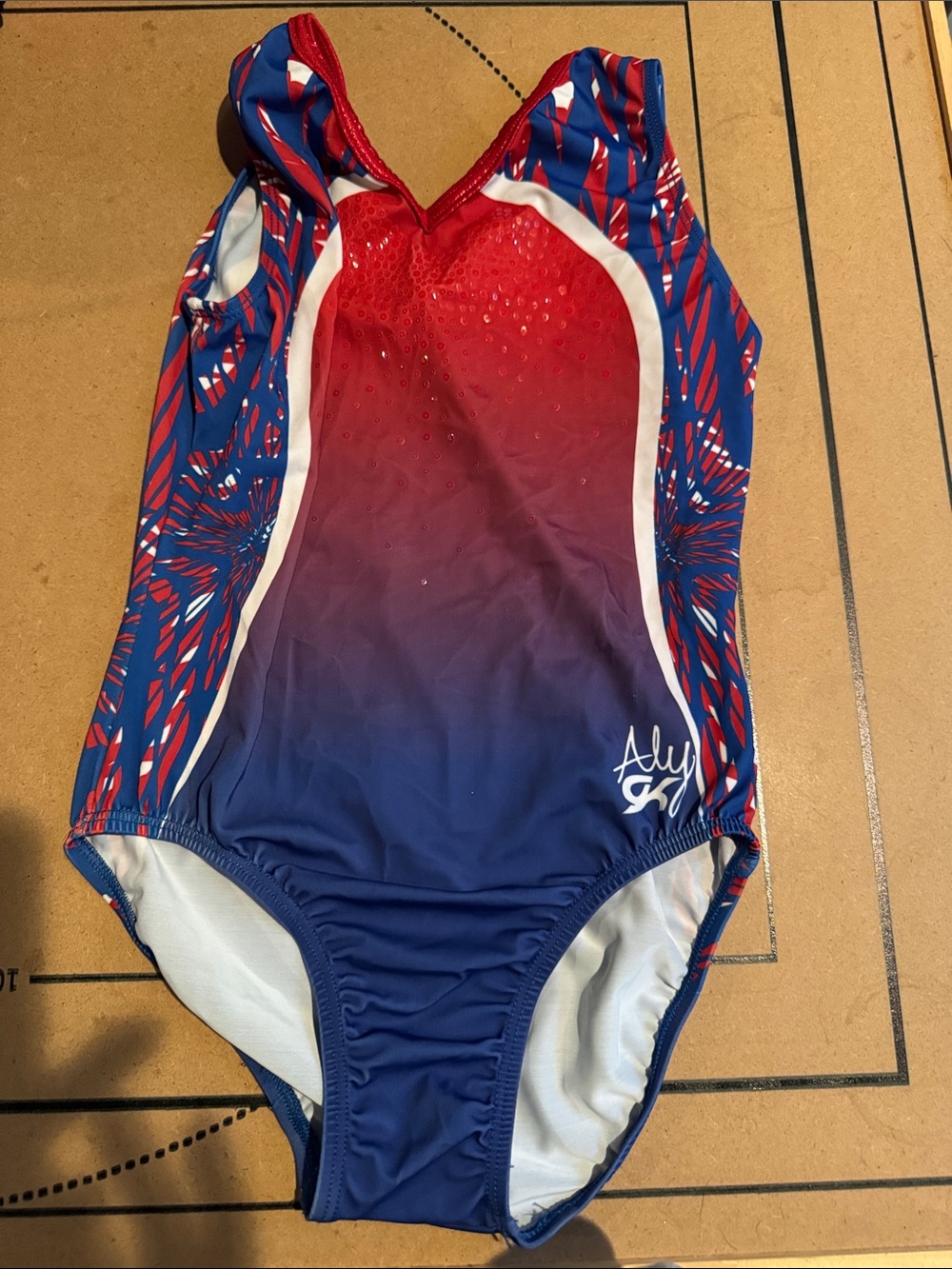 GK Ally Red & Blue Girls' One-Piece Swim Suit